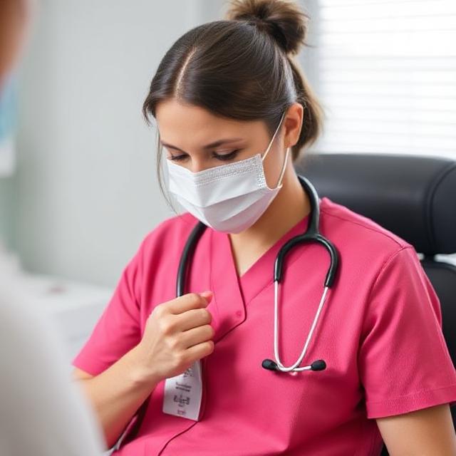 Professional doctor conducting a D4 medical assessment for HGV and taxi drivers