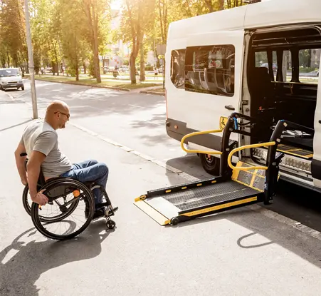 Patient attending a van driver medical examination for licence and fitness certification.