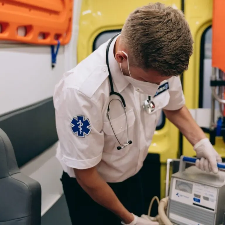 Driver attending a Paramedic Driver Medical examination at a UK clinic