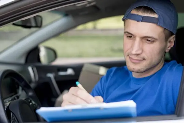 Professional taxi driver visiting an expert taxi medical clinic for licence requirements