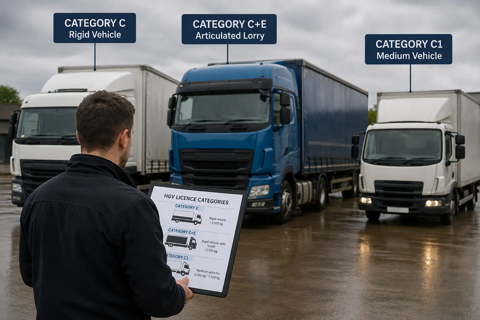 HGV vs LGV explained in the UK, helping drivers understand what an HGV licence is and which vehicle categories each licence covers.
