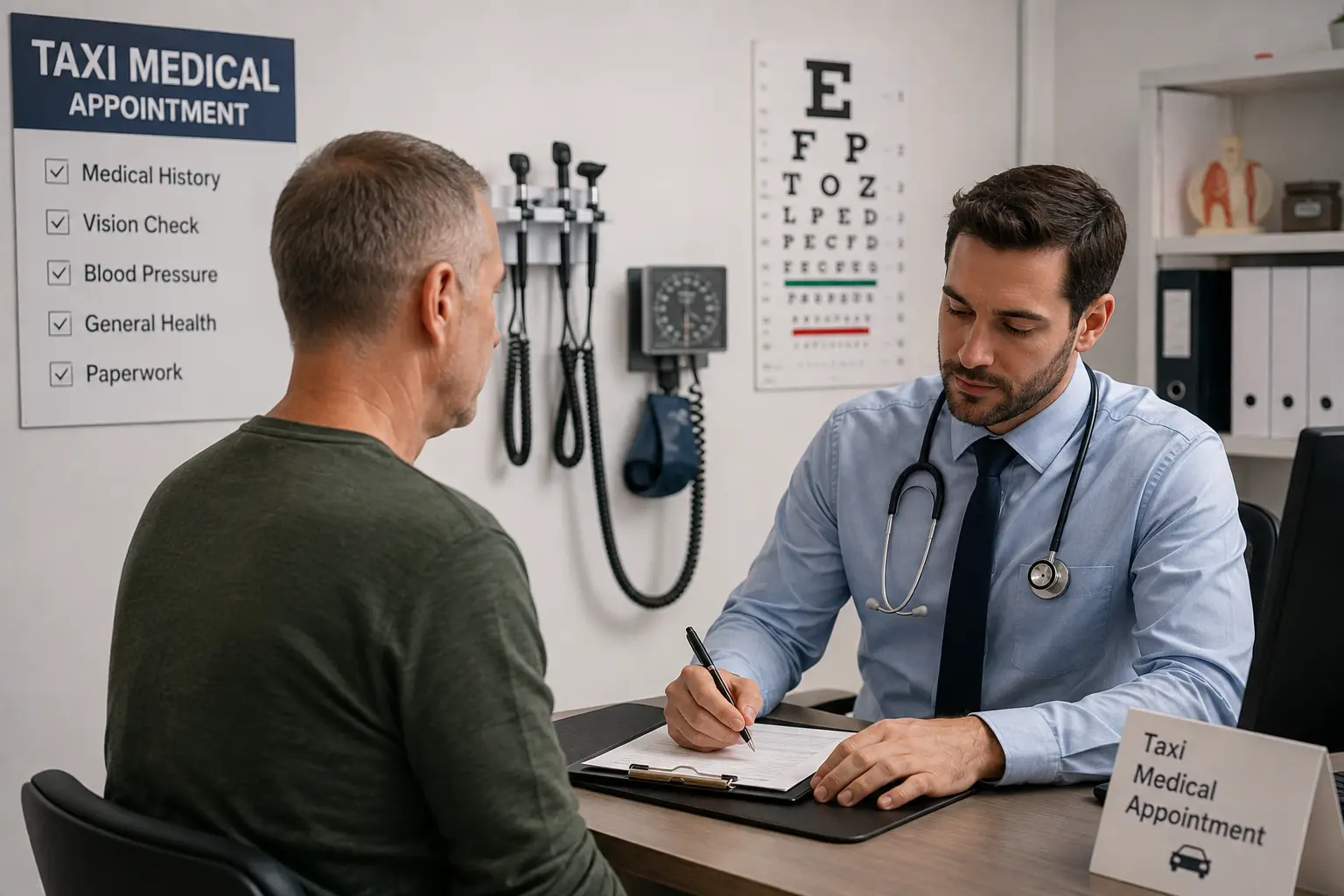 Taxi medical appointment with a qualified doctor