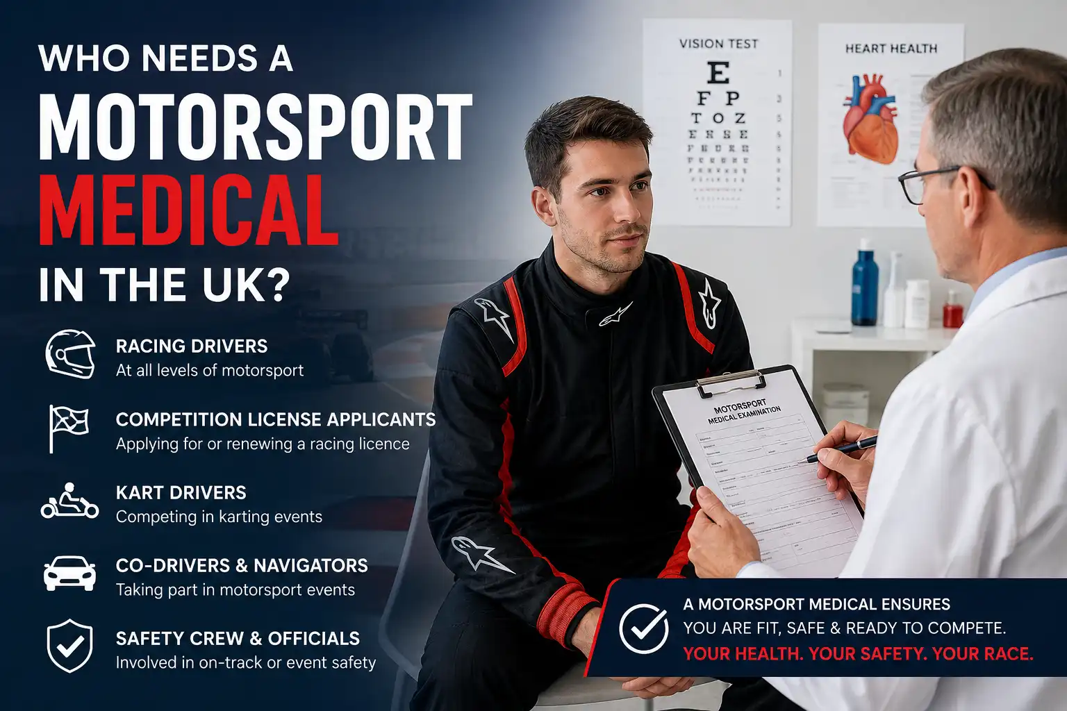 Who Needs a Motorsport Medical in the UK – medical assessment for racing drivers