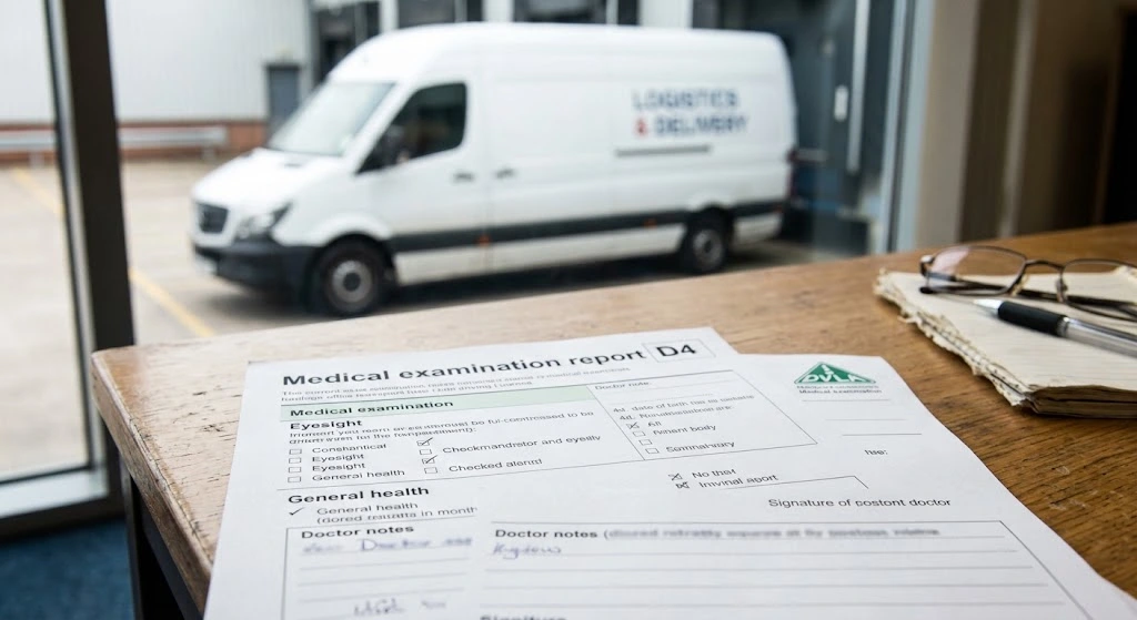 C1 licence requirements including UK driving licence and D4 medical
